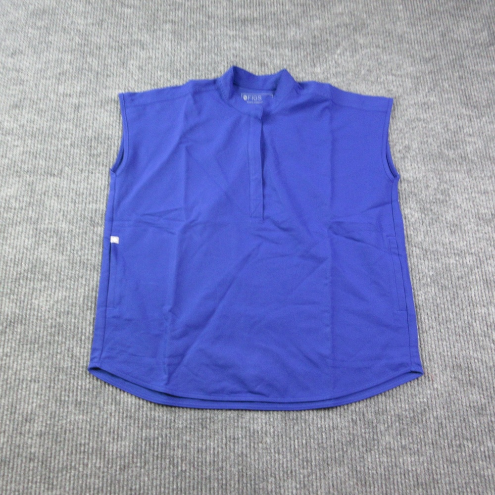FIGS Blouse Womens S Blue Tunic Rafaela Oversized Scrub Top Workwear Breathable
